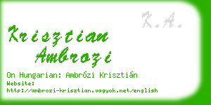 krisztian ambrozi business card