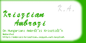 krisztian ambrozi business card